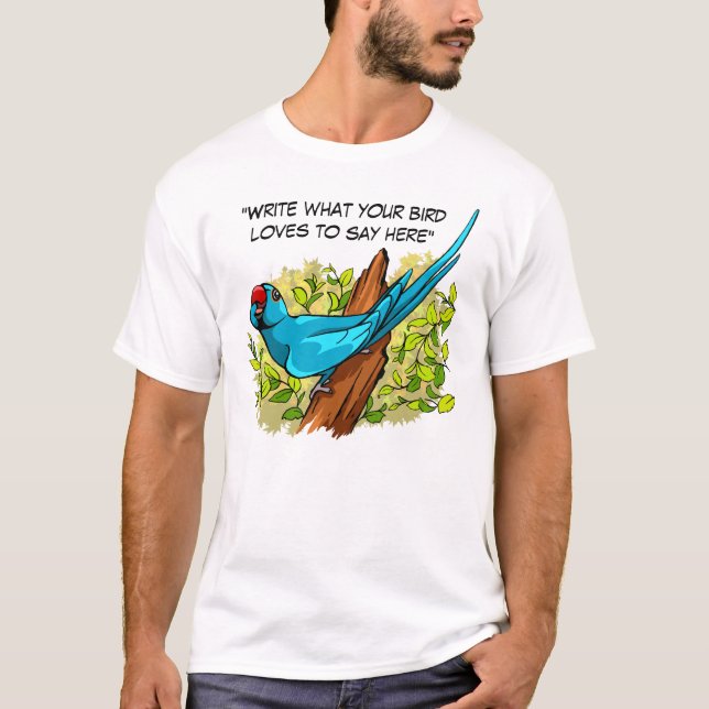 T-shirts O texto de fala do papagaio do ringneck é (Frente)