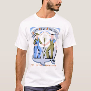 T-shirts O trabalho paga América WPA 1939