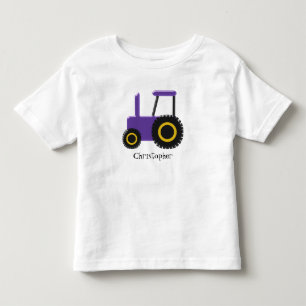 T-shirts O trator roxo apenas adiciona o nome