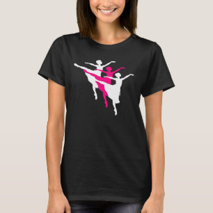 T-shirts O trio da bailarina mostra em silhueta o branco
