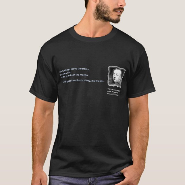 T-shirts O último teorema de Pierre de Fermat (Frente)