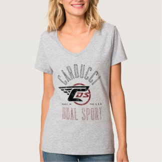 T-shirts O V-pescoço das mulheres clássicas do arco