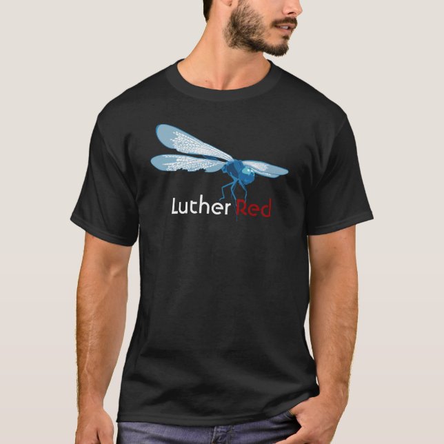 T-shirts O vermelho de Luther "obteve os azuis " (Frente)