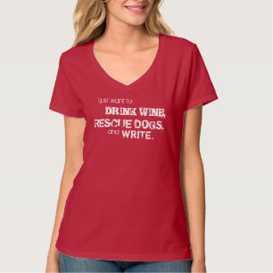 T-SHIRTS O VINHO, SALVAMENTO E ESCREVE