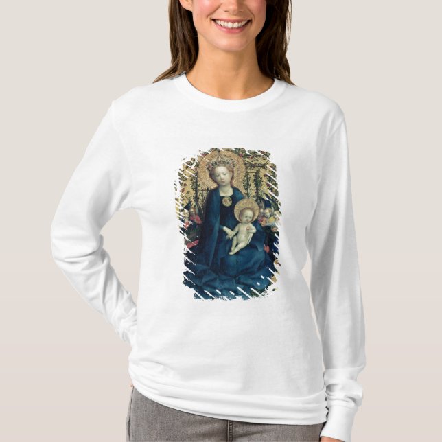 T-shirts O Virgin de Bush cor-de-rosa (Frente)