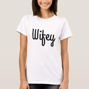 T-shirts O WIFEY Bella das mulheres+Parte superior do