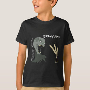 T-shirts O zombi do vegetariano quer Graaaains!