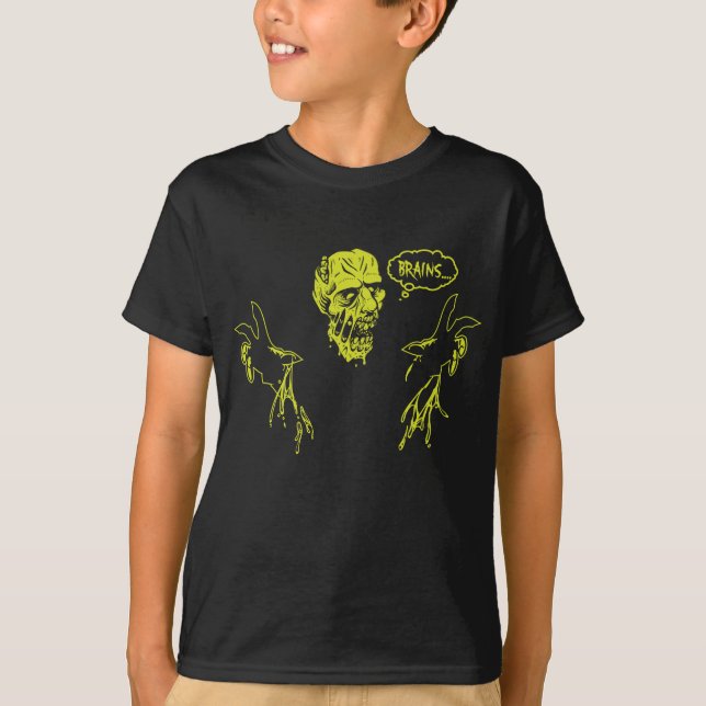 T-shirts O zombi quer cérebros (Frente)