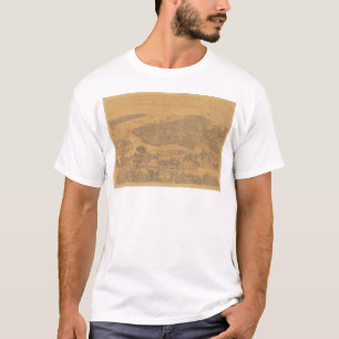 T-shirts Oakland, mapa panorâmico 1881 do CA (1231A)
