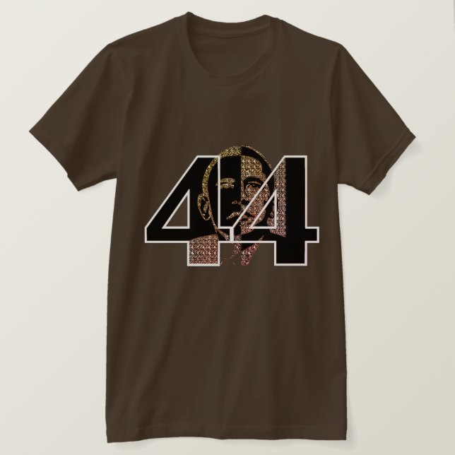 T-shirts Obama 44 Presidente Jersey (Frente do Design)
