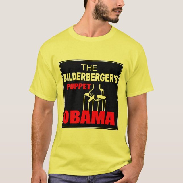 T-shirts Obama - o fantoche do Bilderberger (Frente)