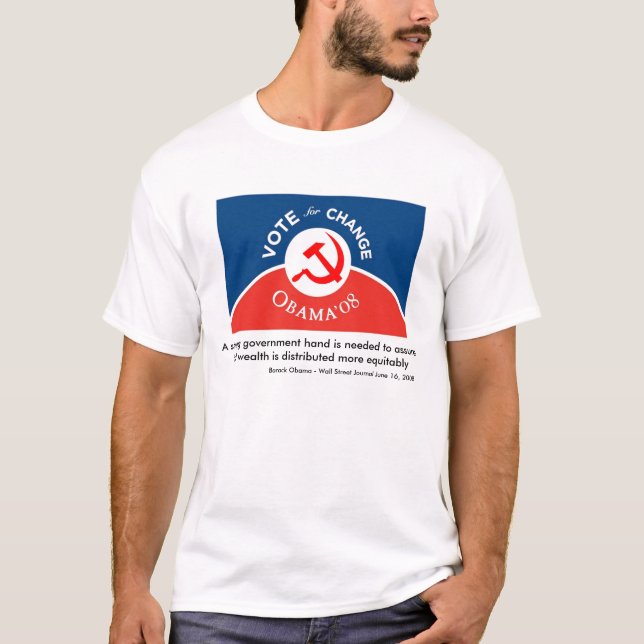 T-shirts Obama para a mudança - homens (Frente)