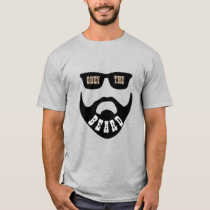 T-shirts Obedeça a barba (Olhos castanhos da barba escura)