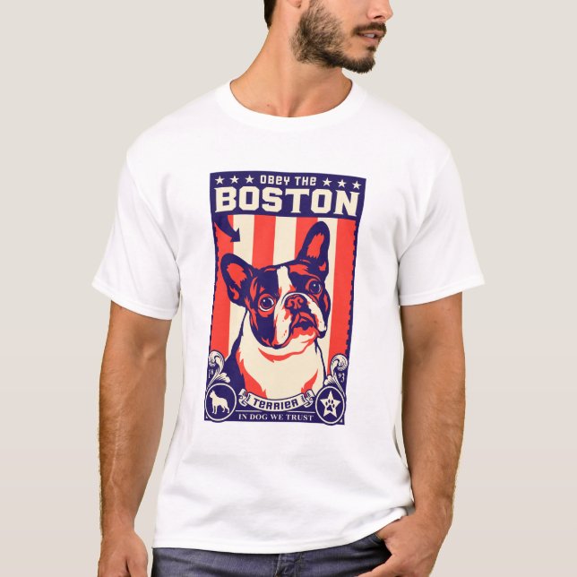 T-shirts Obedeça a Boston Terrier! (Frente)