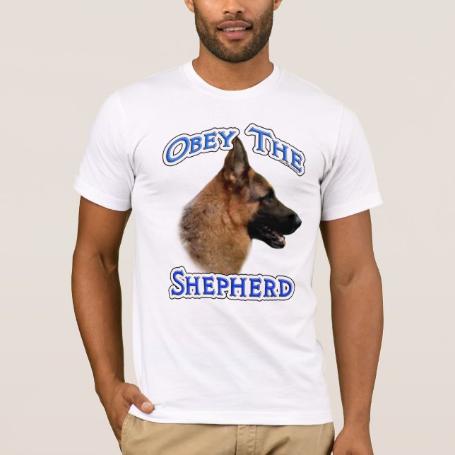 T-shirts Obedeça ao German shepherd (Frente)