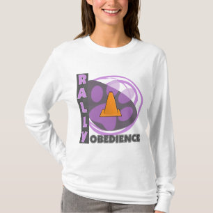T-shirts Obediência roxa legal da reunião