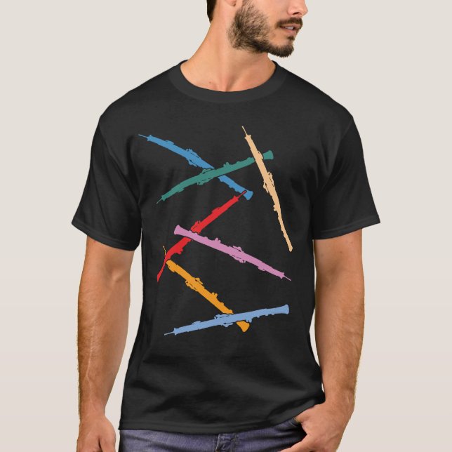 T-shirts Oboés Coloridos (Frente)