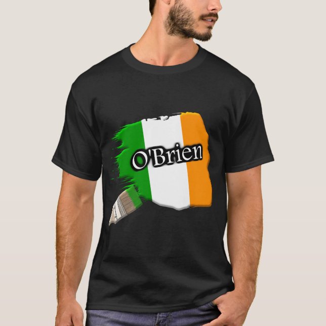 T-shirts O'Brien Irish Paint Brusch Flag Shirt (Frente)