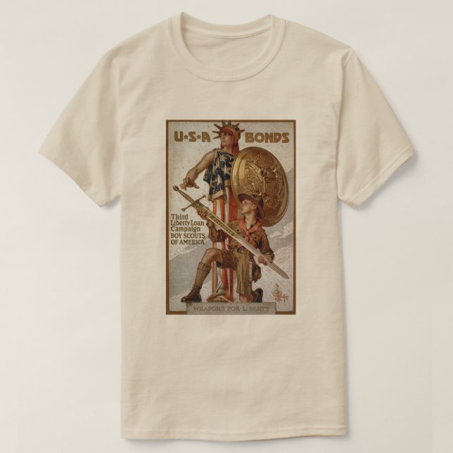 T-shirts Obrigações de guerra (Frente do Design)