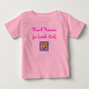 T-shirts Obrigado Céu, para Meninas Pequenas