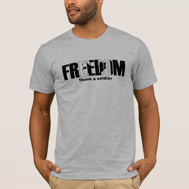 T-shirts Obrigado da liberdade um canadense do soldado (Frente)