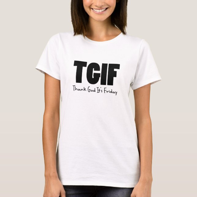 T-shirts Obrigado Deus é Sexta-Feira (Frente)