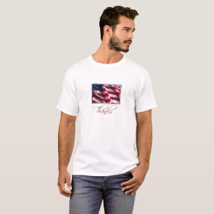 T-shirts Obrigados Patrióticos da Bandeira Americana em Ve