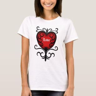 T-shirts Obscuridade elegante ornamentado - coração góti