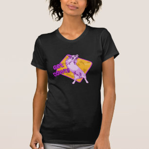 T-shirts Obtenha abaixo do Corgi da obediência