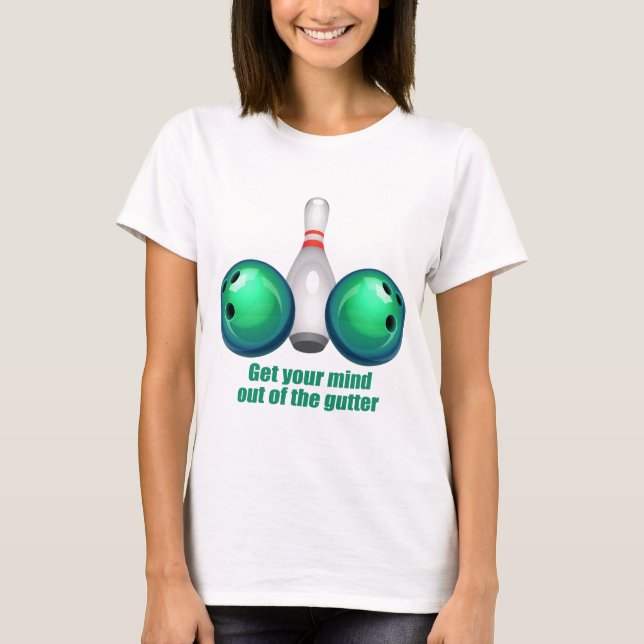T-shirts Obtenha sua mente fora da calha .png (verde) (Frente)