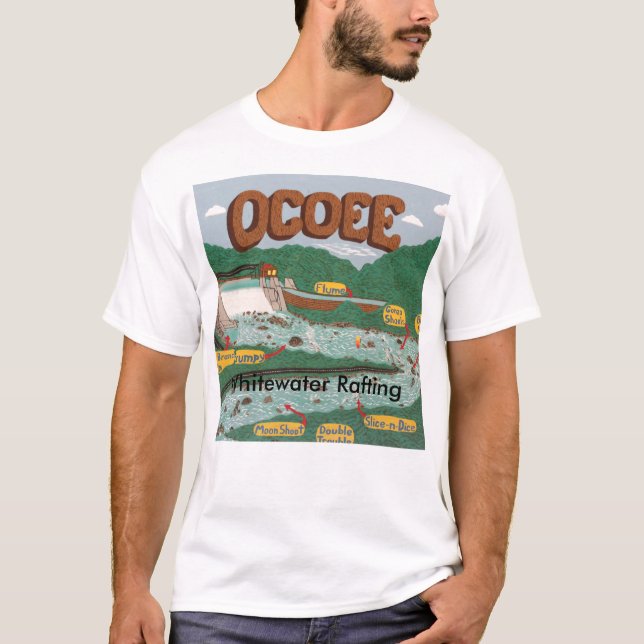 T-shirts Ocoee RiverWhitewater que transporta transportar (Frente)