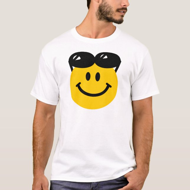 T-shirts Óculos de sol empoleirados sobre a cara principal (Frente)