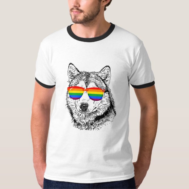 T-shirts Óculos de Sol Wolf Pride (Frente)