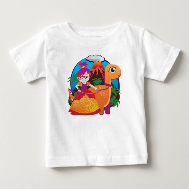 T-shirts Óculos de Visto da Princesa Dinossaur (Frente)