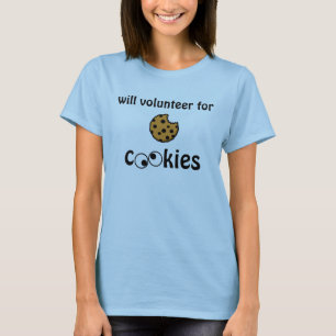 T-shirts Oferecer-se-á para biscoitos -- O T cabido das