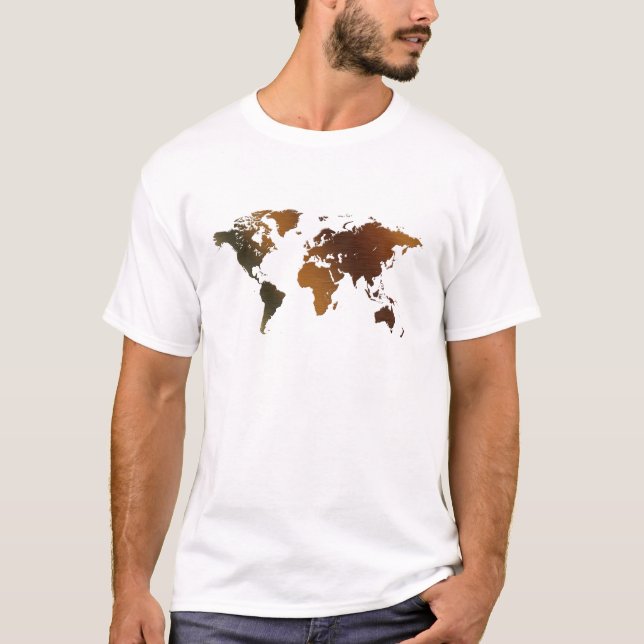 T-shirts Oferta do Designer de Mapa do Velho Mundo (Frente)