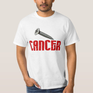 T-shirts OFERTA ESPECIAL do cancer $12,95 do parafuso