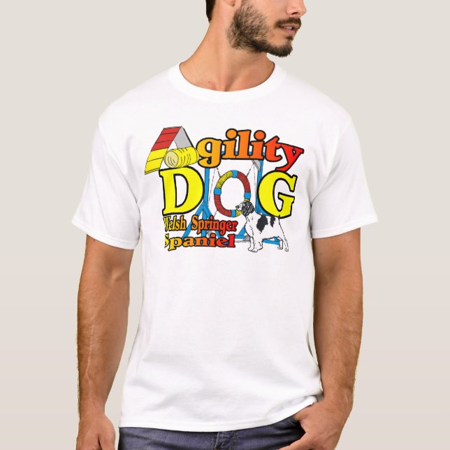 T-shirts Ofertas de agilidade de galês Springer Spaniel (Frente)