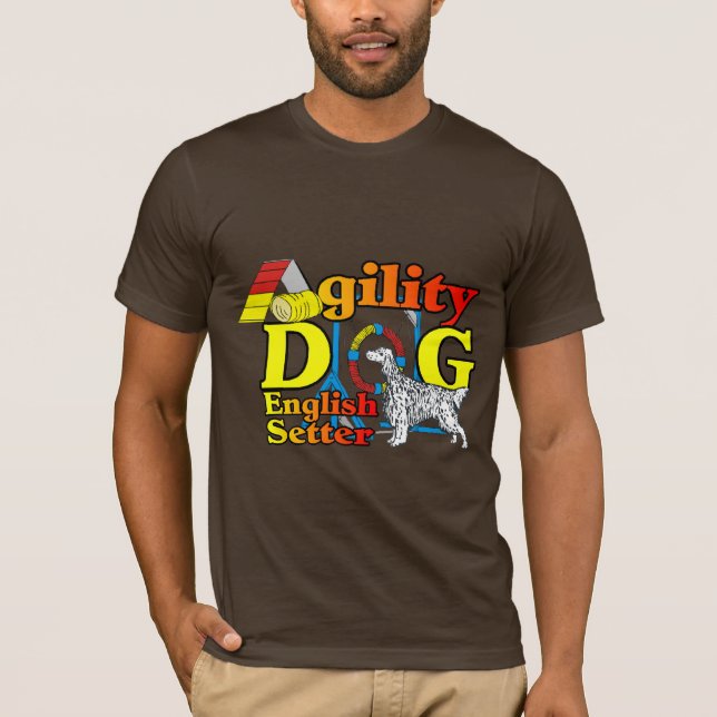 T-shirts Ofertas de agilidade para setter inglês (Frente)