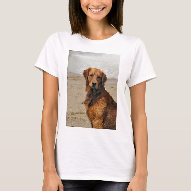 T-shirts Ofertas de Arte para ouros Retriever (Frente)