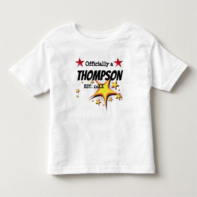 T-shirts Oficialmente uma família - adoptiva adote - (Frente)