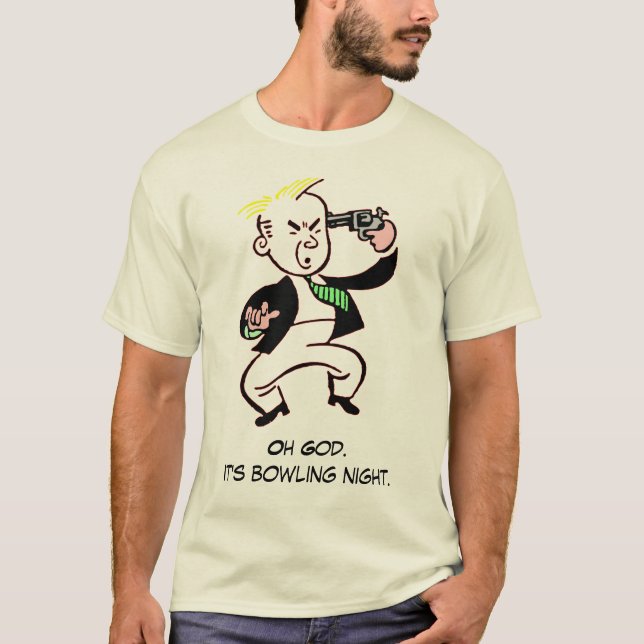 T-shirts Oh deus. É noite de rolamento (Frente)