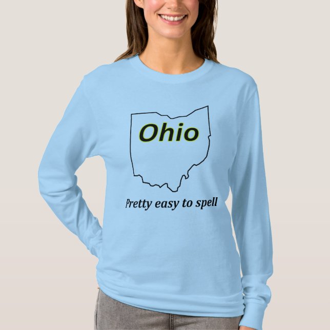T-shirts Ohio - fácil bonito soletrar (Frente)