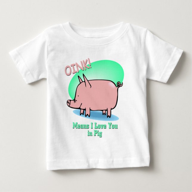 T-shirts Oink meios eu te amo (Frente)