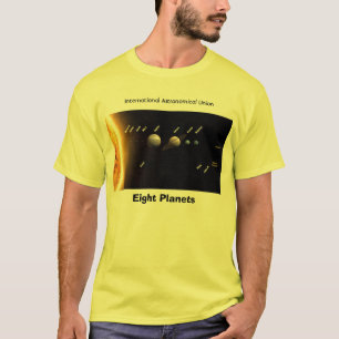 T-shirts Oito planetas e sistema solar novo,