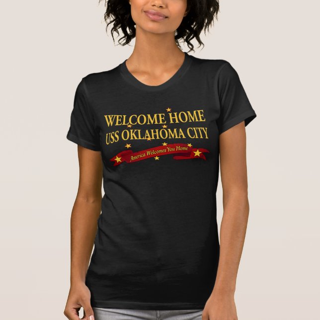 T-shirts Oklahoma City Home bem-vindo de USS (Frente)