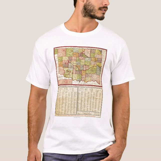 T-shirts OklahomaPanoramic MapOklahoma (Frente)