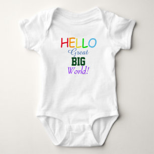 T-shirts Olá Excelente Grande Mundo Rainbow Baby Shirt