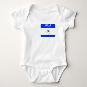 T-shirts Olá, Meu nome é ... (azul)