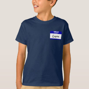 T-shirts Olá! meu nome é Eugene (azul)